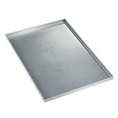 Plate in aluminium 600x400xh20 mm, perforated