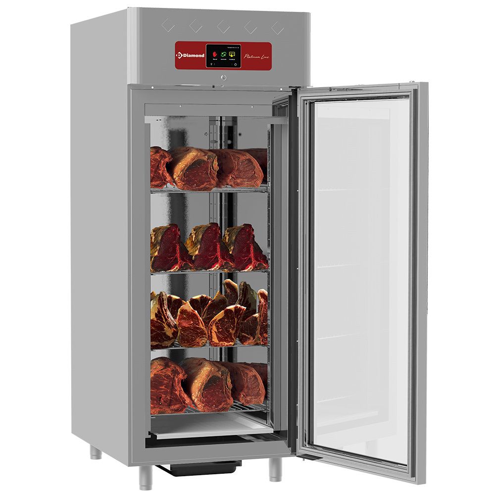 Ventilated maturation cabin dry aging for meat 850 liters, 1 glass door 20x GN 2/1