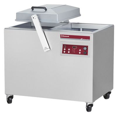 Vacuum machine, double chamber 450x580xh235 mm. - 63 m3/h