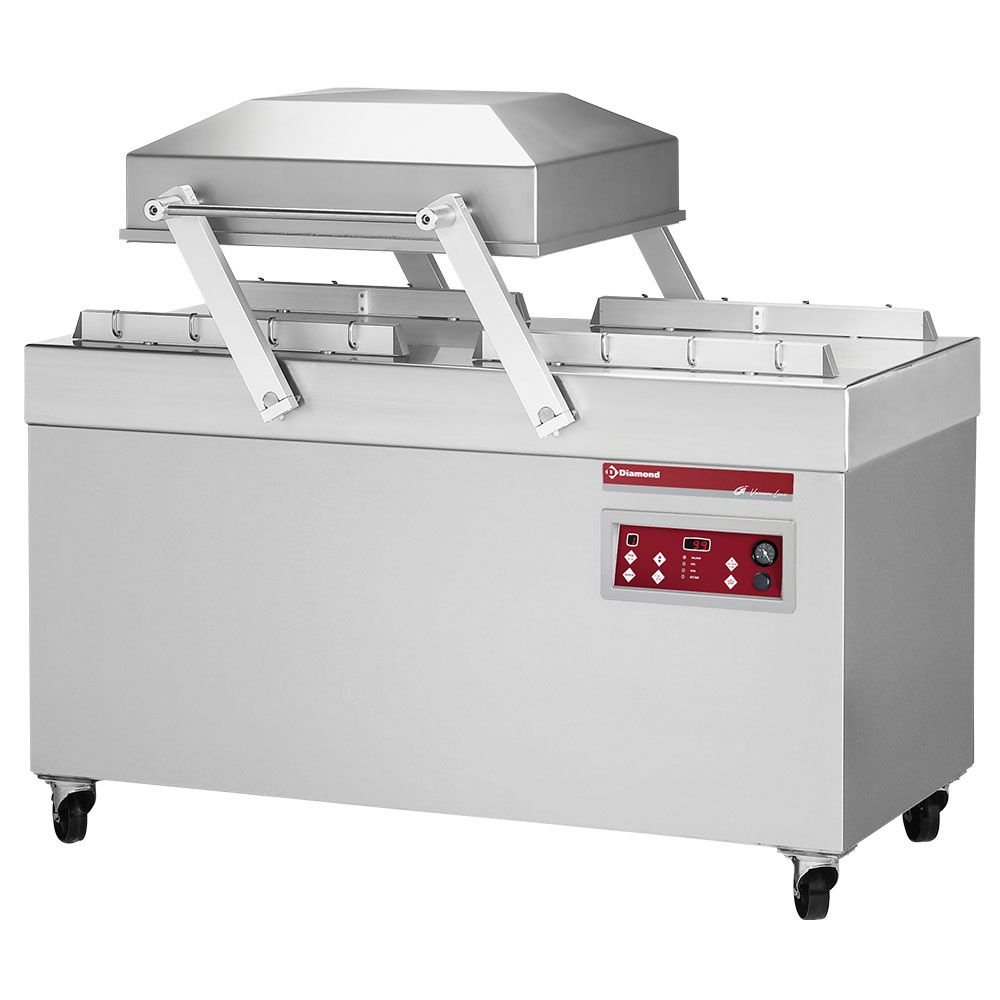 Vacuum machine, double chamber 620x500xh240 mm. - 100 m3/h