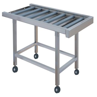 Roller conveyor on castor wheels (PVC rollers)