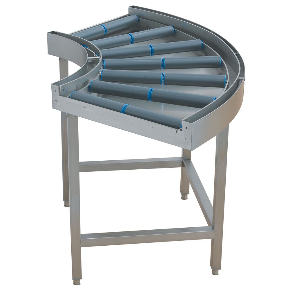 Curved roller conveyor 90°