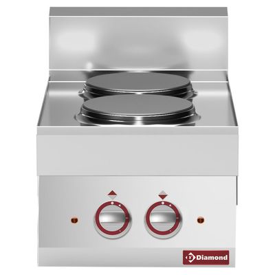 Electric range 2 round cooking plates -top- &quot;Alpha 650&quot;