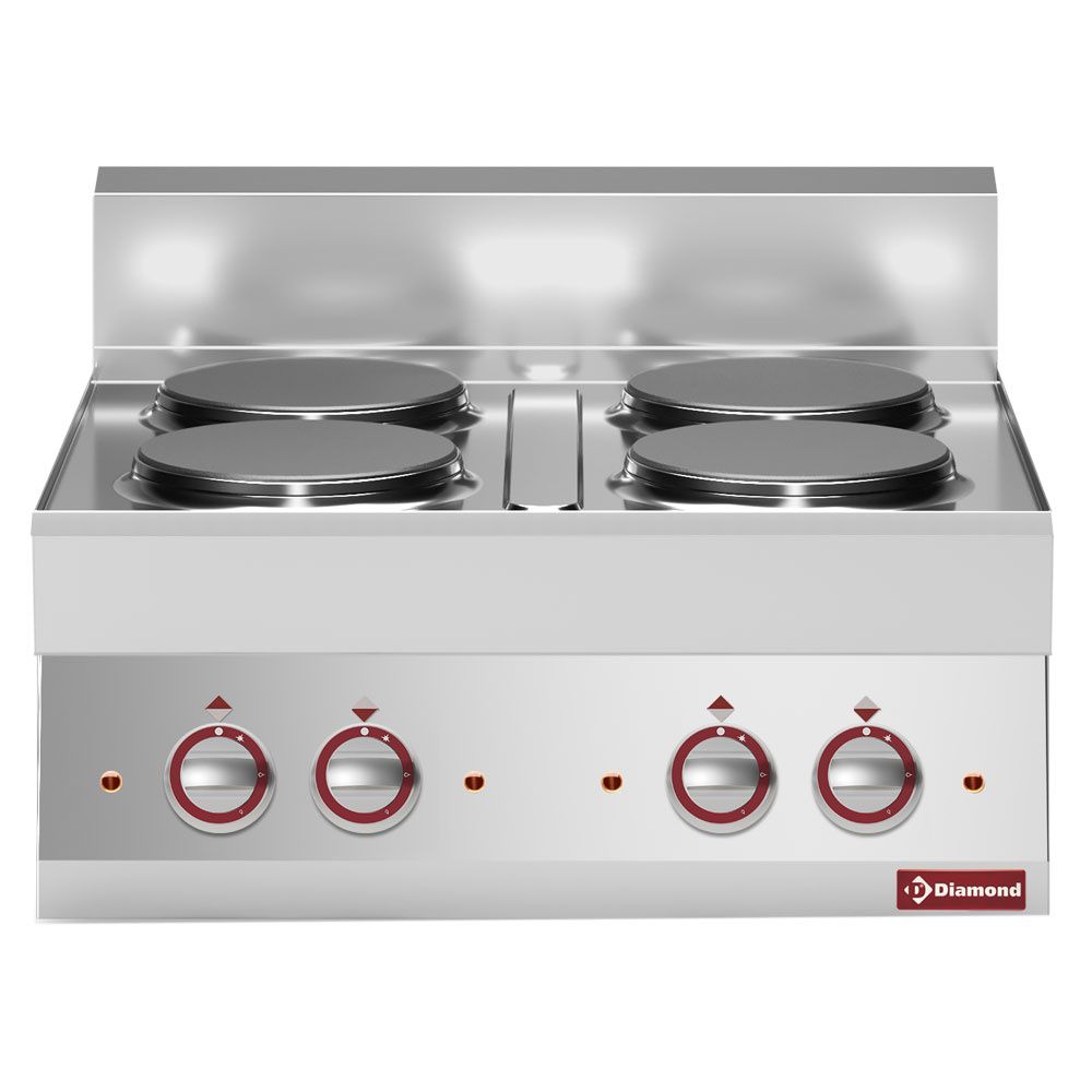Electric range 4 round cooking plates -top- &quot;Alpha 650&quot;