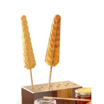 Stainless steel display for ear waffles