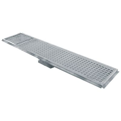 Stainless steel floor drain channel 1200x300, lateral discharge