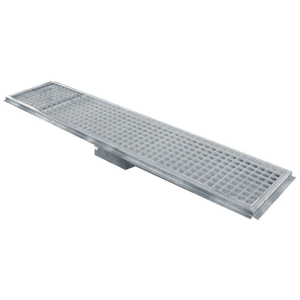 Stainless steel floor drain channel 900x300, lateral discharge