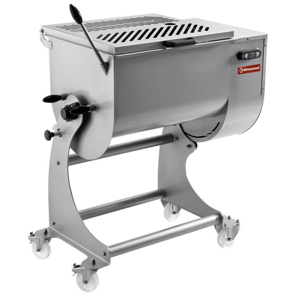 Stainless steel meat mixer 80 kg, stand with wheels