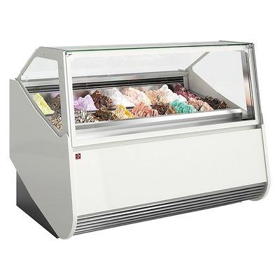 Ice cream counter with 12 stainless steel trays (360x165)