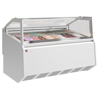 Ice cream counter with 24 stainless steel trays (360x165)