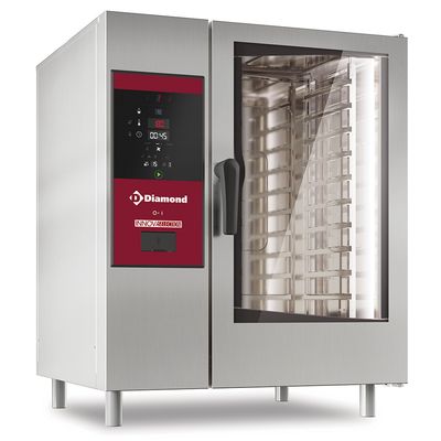 Electric oven boiler steam and convection 10x GN 1/1+ Cleaning