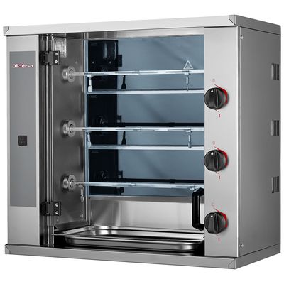 SMALL Vitroceramic chicken roaster, 3 spits (9 chicken)