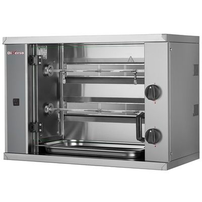 Gas chicken roaster, 2 spits (6 chickens) SMALL