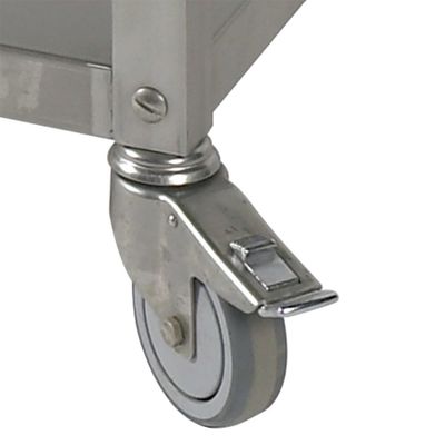 Kit of 4 wheels in stainless steel Ø 100 (2 with brakes)
