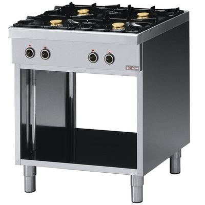 Range 4 burners, on open cupboard