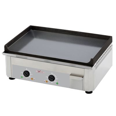 Electric griddle plate, double, enamelled
