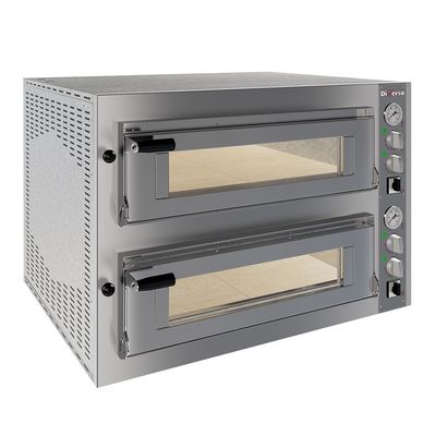 Electric oven 2x 4 pizzas diam.350mm, 2 rooms
