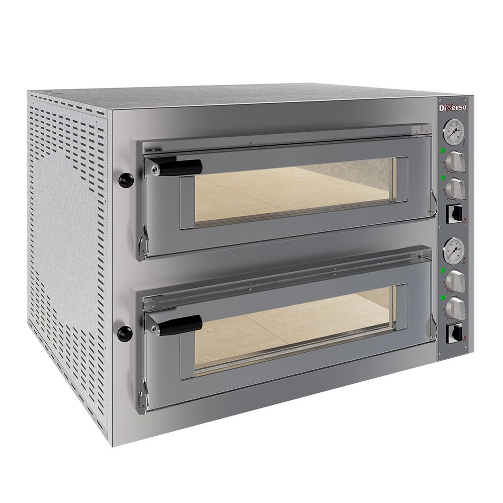 Electric oven 2x 4 pizzas diam.350mm, 2 rooms