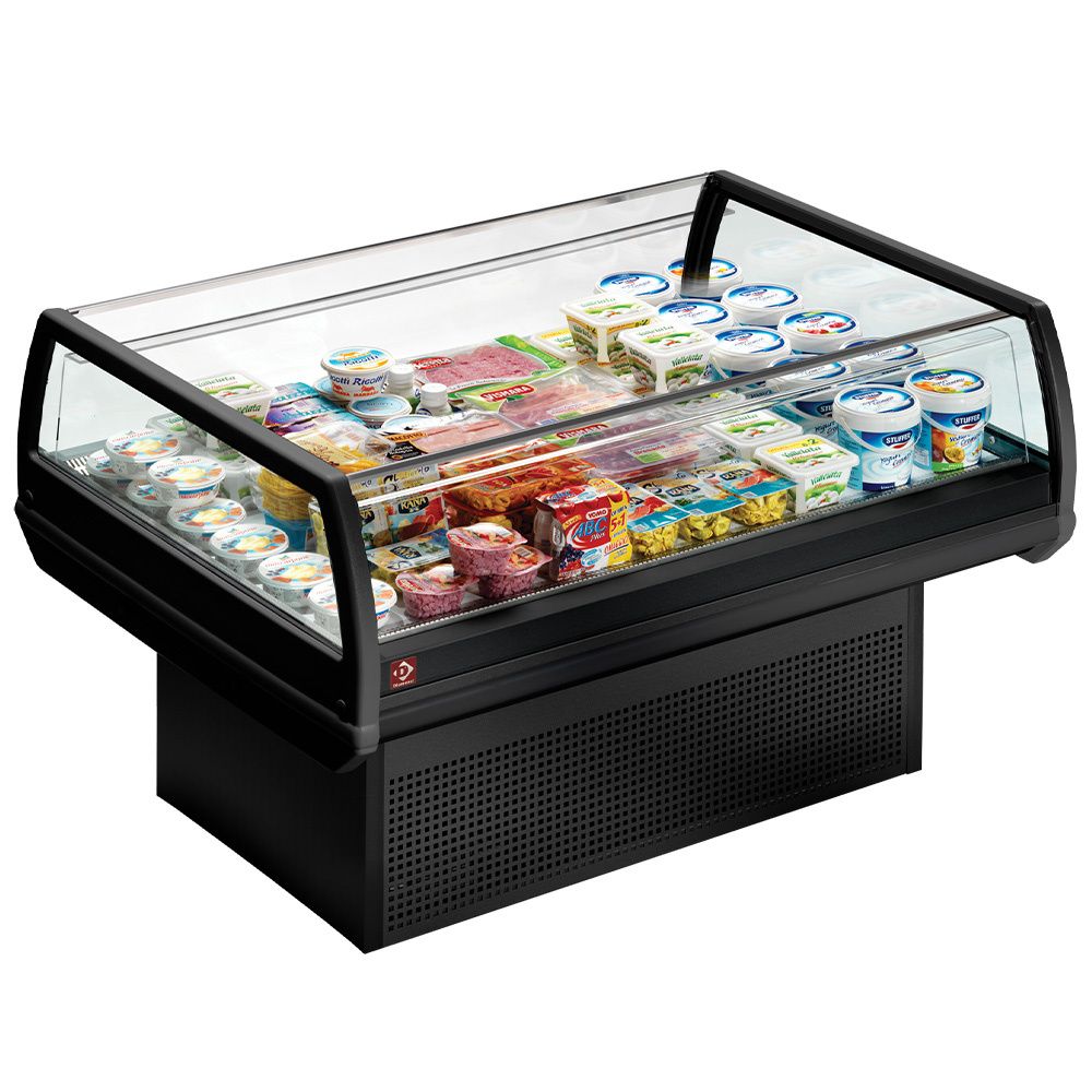 Panoramic self-service refrigerated counter