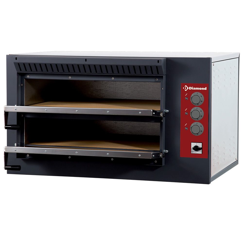 Electric pizza oven, 2 chambers