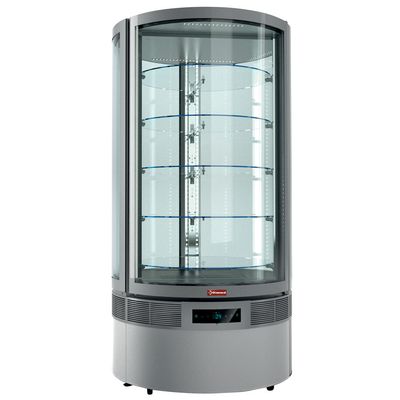 Cylindrical FULL vitrine, 5 levels, ventilated