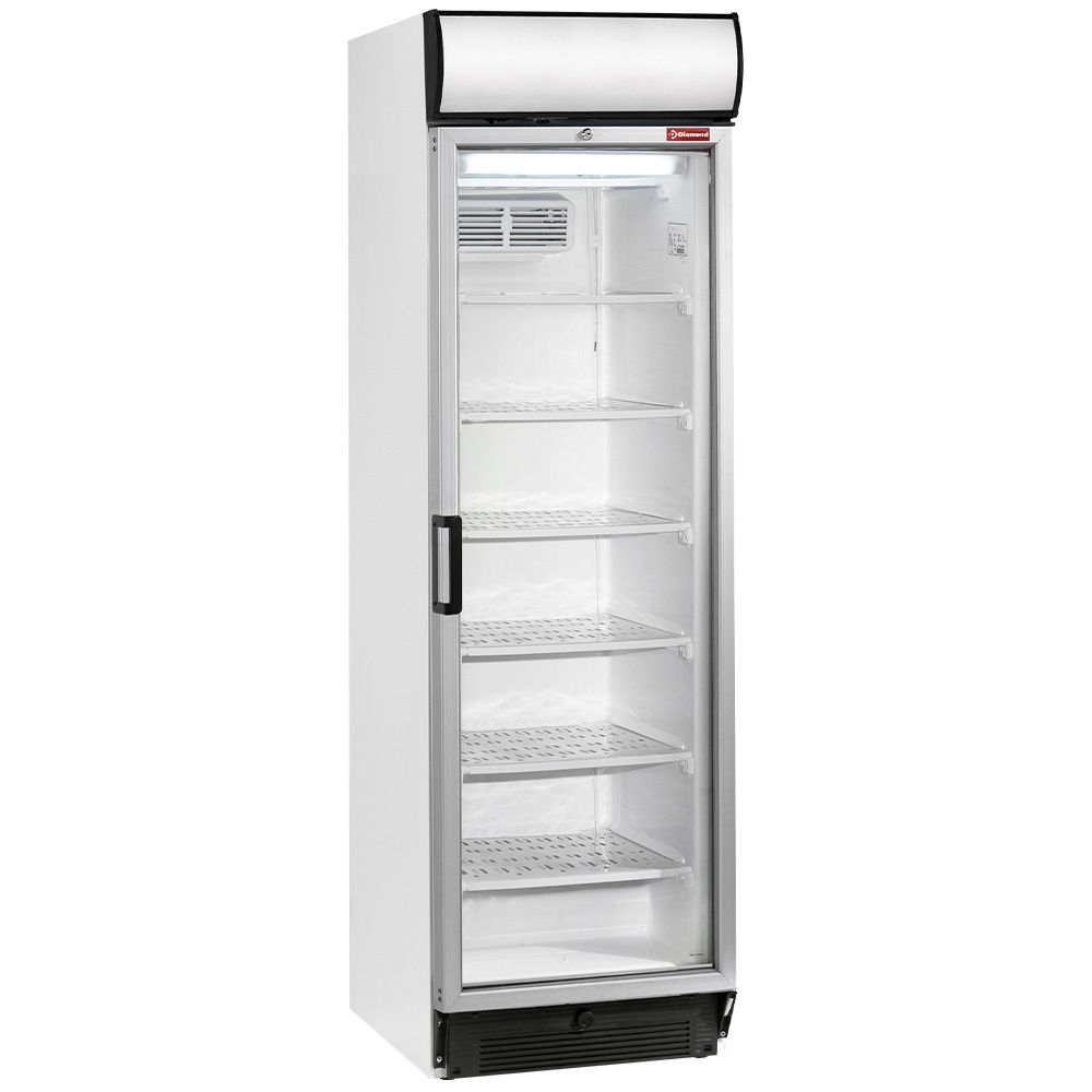 Static/ventilated negative T° display, 380 liters, light box