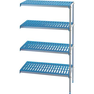 Corner rack in anodised aluminium 4 levels  &quot;Modular Rack