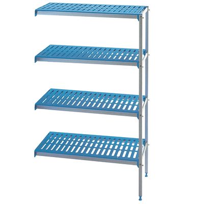 Corner rack in anodised aluminium 4 levels &quot;Modular Rack&quot;
