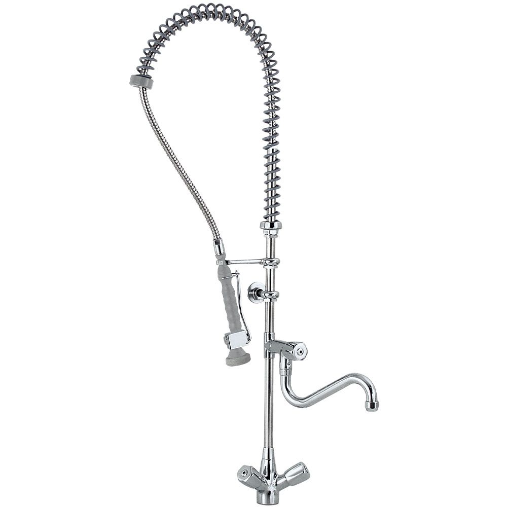 Nozzle and faucet with mixer,&quot;Heavy-Duty&quot;  (exit MONO)