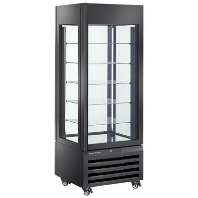 FULL vitrine 440 Lt., 5 glass levels, ventilated - ICE CREAM &amp; PASTRY - BLACK