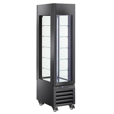FULL vitrine 260 Lt., 5 glass levels, ventilated -ICE CREAM &amp; PASTRY - BLACK