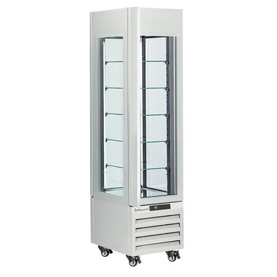 FULL vitrine 260 Lt., 5 glass levels, ventilated -ICE CREAM &amp; PASTRY - WHITE