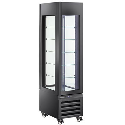 FULL vitrine 260 Lt., 5 glass levels, ventilated - PASTRY - BLACK