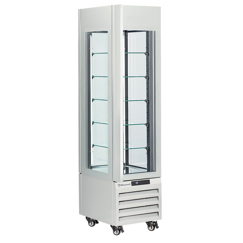 FULL vitrine 260 Lt., 5 glass levels, ventilated - PASTRY - WHITE