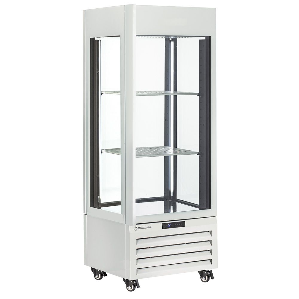 Fully glassed showcase&quot; 440 Lt., 1 level + 2 shelves, ventilated - WINE - WHITE