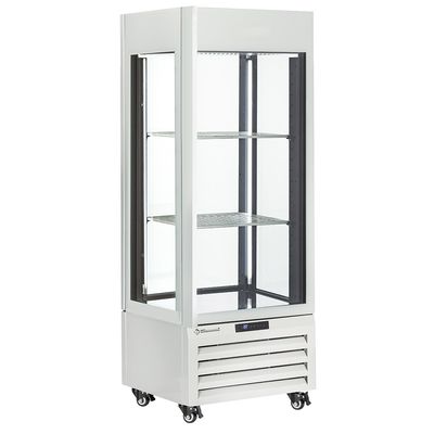 Fully glassed showcase&quot; 440 Lt., 1 level + 2 shelves, ventilated - WINE - WHITE