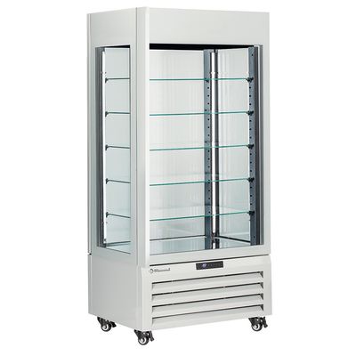 FULL vitrine 600 Lt., 5 glass levels, ventilated - ICE CREAM &amp; PASTRY - WHITE