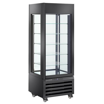 Fully glassed showcase&quot; 440 Lt., 5 glass levels, ventilated - CHOCOLATE - BLACK