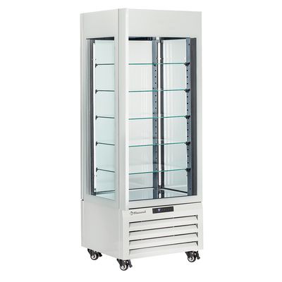 Fully glassed showcase&quot; 440 Lt., 5 glass levels, ventilated - CHOCOLATE - WHITE