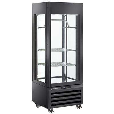 Fully glassed showcase&quot; 440 Lt., 2 shelves &amp; meat bar, ventilated - MEAT - BLACK