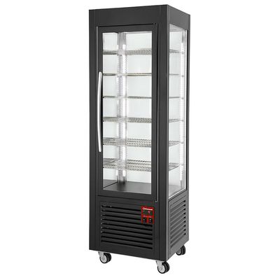 Panoramic display, 5 shelves, ventilated, 360 LT, Black