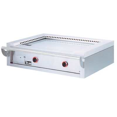 Gas &quot;Teppanyaki&quot; plate, 2 areas (2x 7 kW), for the table -Top-