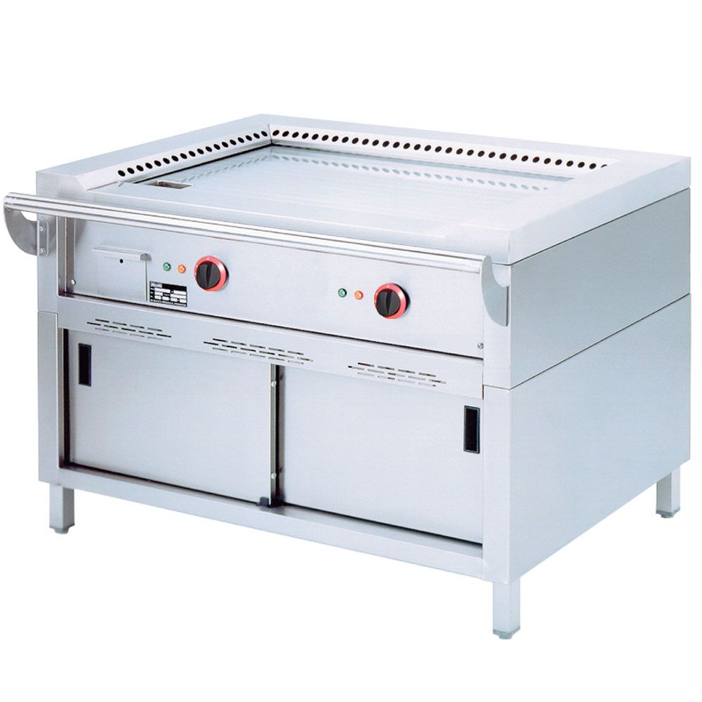 Electric &quot;Teppanyaki&quot; plate, 2 areas (2x 5,85 kW), on cupboard
