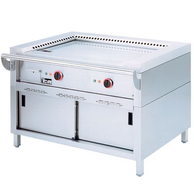 Electric &quot;Teppanyaki&quot; plate, 2 areas (2x 5,85 kW), on cupboard