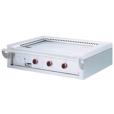 Gas &quot;Teppanyaki&quot; plate, 3 areas (3x 7 kW), for the table -Top-