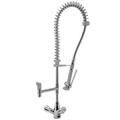 Nozzle stainless steel and faucet with mixer &quot;Heavy-Duty&quot; (exit MONO)