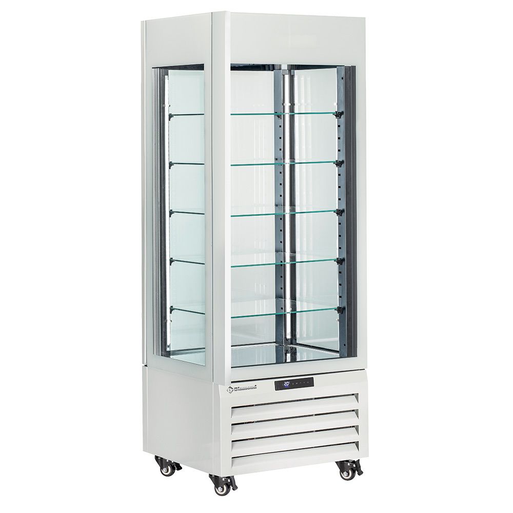 FULL vitrine 440 Lt., 5 glass levels, ventilated - ICE CREAM &amp; PASTRY - WHITE