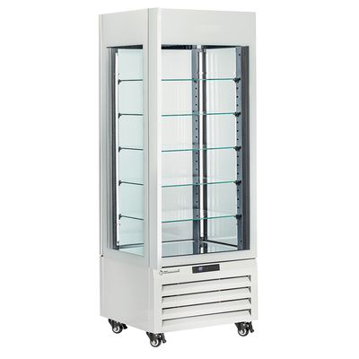 FULL vitrine 440 Lt., 5 glass levels, ventilated - ICE CREAM &amp; PASTRY - WHITE