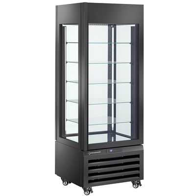 FULL vitrine 440 Lt., 5 glass levels, ventilated - PASTRY - BLACK