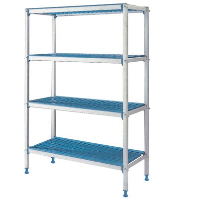 Linear rack in anodised aluminium 4 levels &quot;Modular Rack&quot; 
